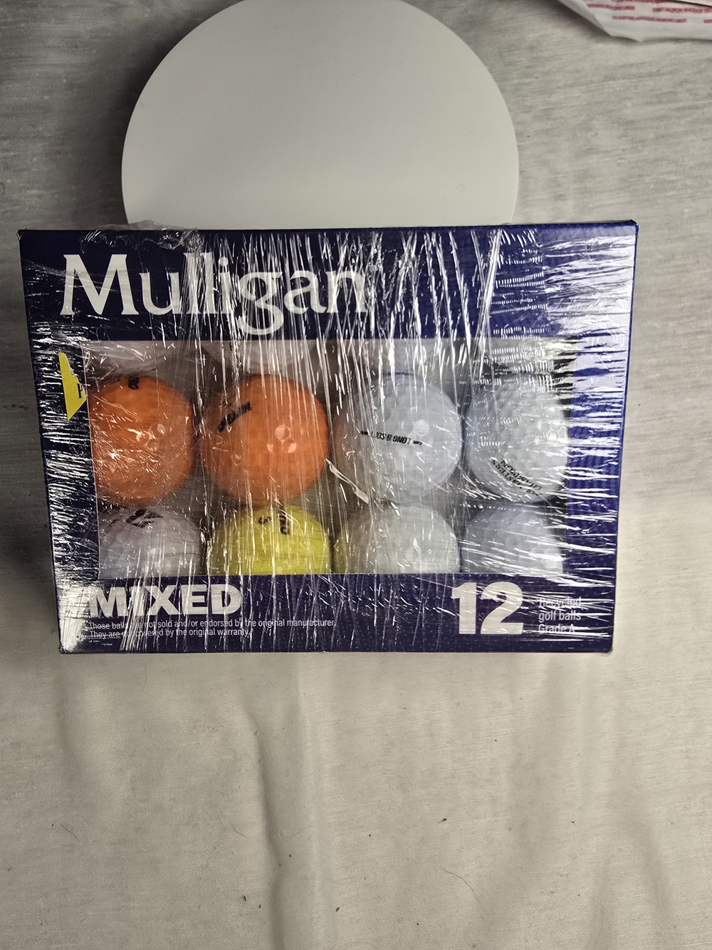 Mulligan Mixed Grade A Recycled Golf Balls 12 Count Assorted Colors Sealed